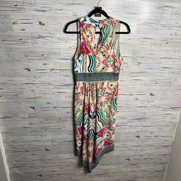 15. Dex Aztec blue tan dress  size medium - Picture 8 of 8